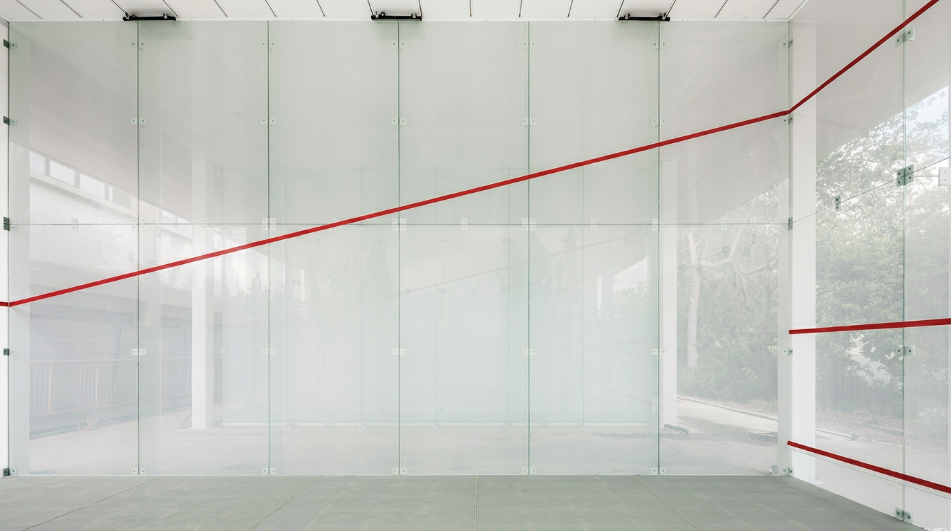Tpoint glass squash court interior